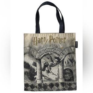 HARRY POTTER AND THE SORCERER'S STONE Canvas Bag - Out of Print B & W Tote
